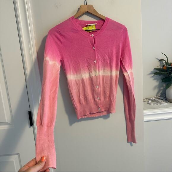NWT Cashmere 390 and Cake Pink Ombre Heart Sweater Small - Picture 14 of 15